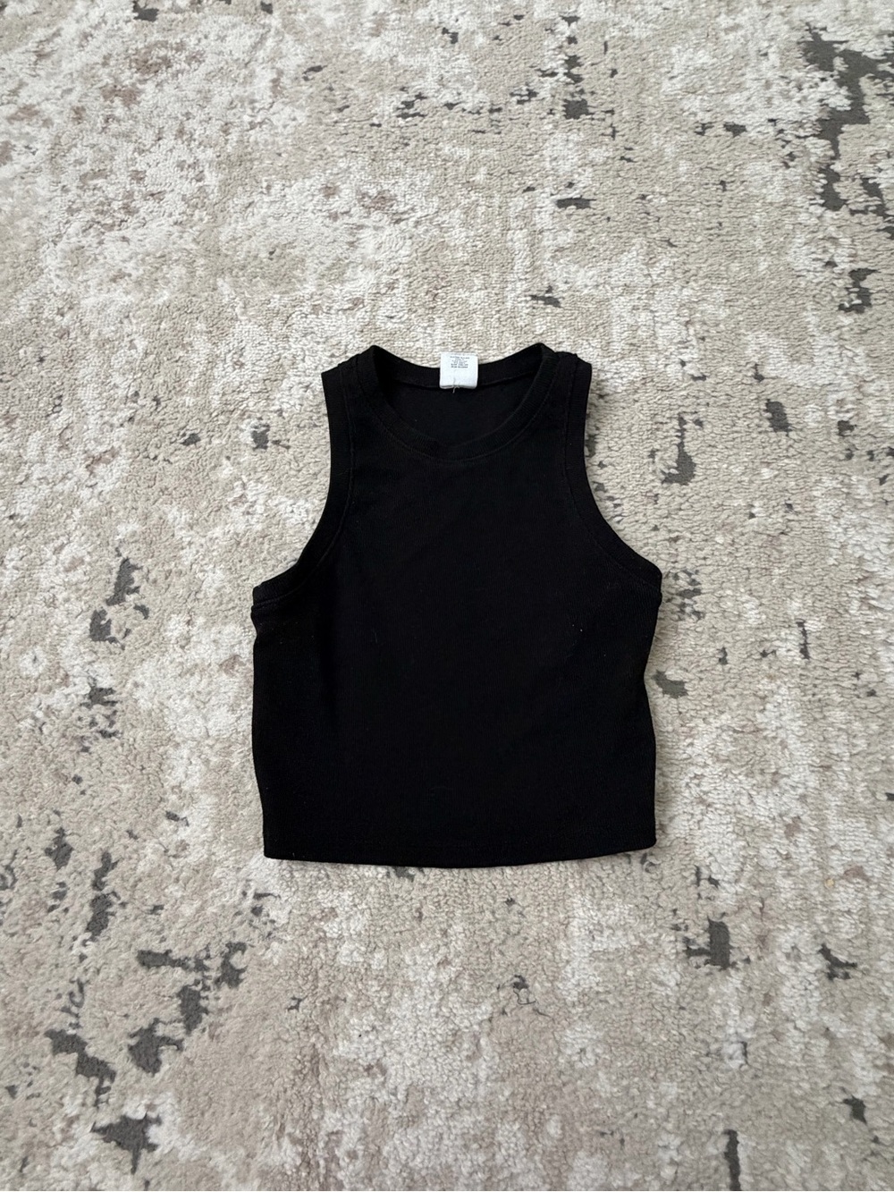 Destined Black Cropped Sleeveless Top Size Small
